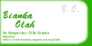 bianka olah business card